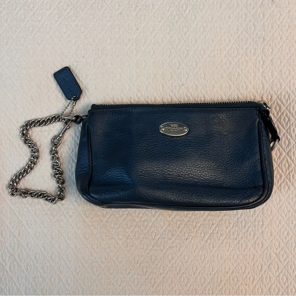 COACH Pebbled Leather Wristlet